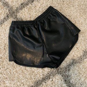 Superdown Faux Leather Shorts